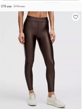 lululemon athletica Shiny Chocolate Brown High-Rise Leggings